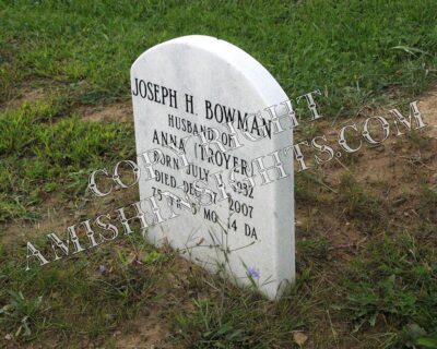 Amish Grave Marker Photo